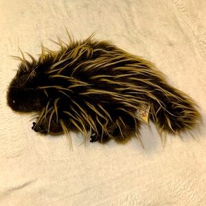 VINTAGE FOLKMANIS PUPPETS PLUSH PORCUPINE HAND PUPPET 14" SOFT STUFFED ANIMAL